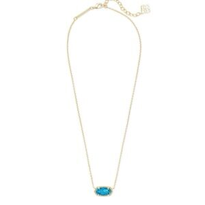 Kendra Scott Elisa Necklace in Gold with Bronze Veined Turquoise BRAND NEW